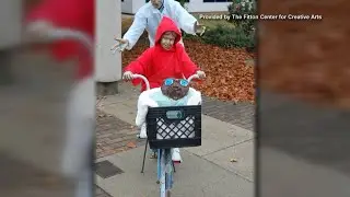 Mystery prankster dresses up local statue for Halloween