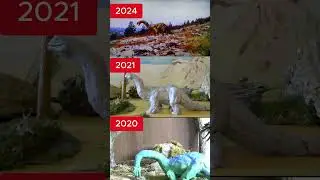 Stop Motion Over The Years  #dinosaurs #shorts