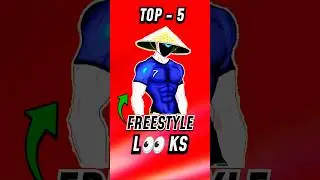 TOP - 5 FREE FIRE FREESTYLE PLAYER'S LOOKS FOR DRESS COMBINATION #freefireshorts#shorts