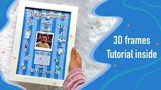 How to design baby's birth status details announcement 3D frame?