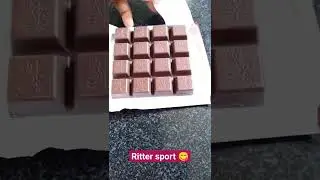 Ritter Sport - 50% Cocoa ( Halbbitter)/ inside chocolate #chocolate #chocolatelover #viral #shorts