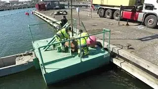Muddring i Bergkvara hamn