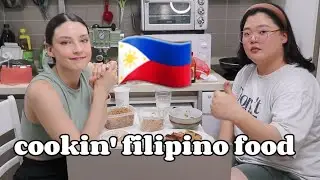 Cooking Filipino food 🇵🇭 | learning tagalog📖 mukbang🍴 chaotic vegan cooking👩&zwj;🍳
