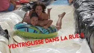 Toboggan Aquatique dans les rues de Salers - Ventriglisse made in RadCow