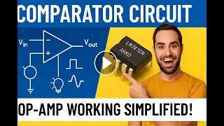 Comparator Circuit Explained | Op-Amp Comparator Working with Examples