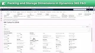 Storage Dimensions in Dynamics 365 F&O