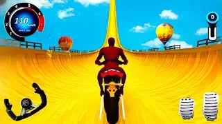 Extreme Motor Bike Mega Ramp Racing Stunts - High Speed & Big Jumps Mega Fun Bike Race Gameplay P2