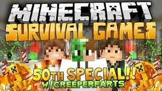 Survival Games w/Sky & Fin, 50th EPISODE! w/ CREEPERFARTS!!