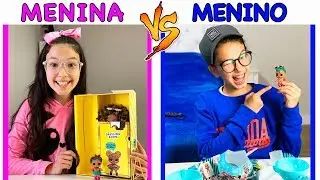 TIPOS DE CRIAN&Ccedil;AS ABRINDO BRINQUEDOS MENINA VS MENINO | Luluca