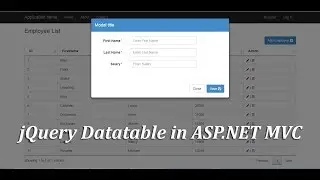 JQuery Datatable Part 1