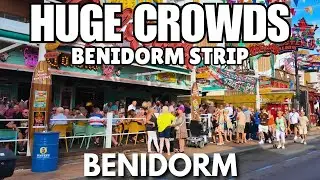 Benidorm Strip: HUGE CROWDS Pack Pubs, Bars & Terraces! 😱🍺