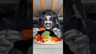 He made fun of monster for eating vegetables 🥗🤣 #shorts