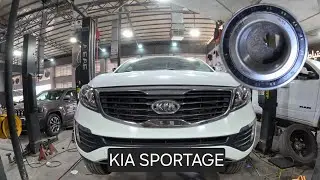 how to replace front wheel bearing ... kia sportage 2005-2015 (torque specs)