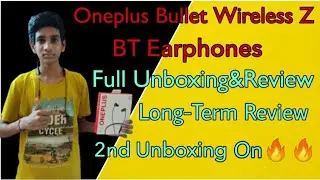 Oneplus Bullet Wireless Z Earphones Full unboxing and Review|#Oneplus|Oneplus BT Earphones unboxing|