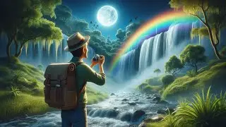🌕 Discover the Magic of the Moonbow: Night&rsquo;s Hidden Rainbow 🌈 #video #facts #moonbow #moon