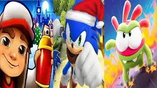 Subway Surfers Christmas 2020 VS SONIC DASH CHRISTMAS 2020 VS Om Nom Run CHRISTMAS 2020 Gameplay HD