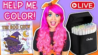 LIVE: Cozy Halloween Coloring Party 🎃 | Help Me Color The Boo Crew Coloring Book!