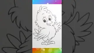 Easter chick 🐣 drawing 🖌️🎨 | Colouring 🌈✨ craft.