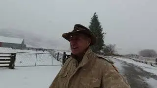 Snow fall St James Station Anzac Mounts Equine unit