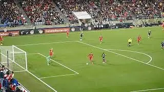 Nestory Irankunda of Australia scores the game-winning goal vs. Canada in FIFA friendly 10/10/25