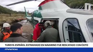 Rescatan con éxito a turista español accidentado en el circuito Dientes de Navarino