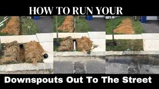 How To Run Your Downspout Out To The Street To Eliminate Water Issues! #viral