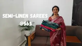 New collection🤩 Semi Linen Saree🤯✨