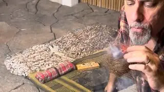 Friction fire. Home Depot cedar plank and spindle for an easy victory.