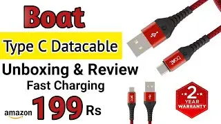 Boat Type C Datacable Review | Fast Charging Data cable | TypeC Cable | #cheapestaccessories #mobile