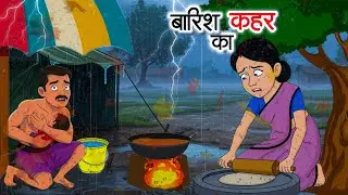बारिश का कहर | Hindi Cartoon Story | Moral Story | 2D Animated Hindi Kahani