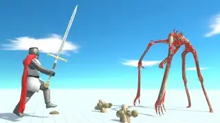 Champion Knight vs Stickman Lava Golem Units Fantasy and Infernals - Animal Revolt Battle Simulator
