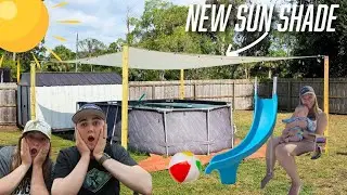 INSTALLING a SUN SHADE over my ABOVE GROUND POOL! *WEEK IN THE LIFE*