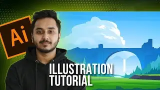 Fantasy Landscape illustration in Adobe Illustration Tutorial