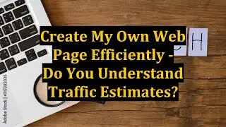 Create My Own Web Page Efficiently - Do You Understand Traffic Estimates?