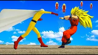 One Punch Man vs 100 Gokus in GTA 5 Mods