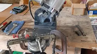 Time to sharpen the chain on my 450 Husqvarna chainsaw 