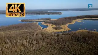 Dron 4K - jezioro Wielimie (zachodniopomorskie, powiat szczecinecki, gmina Szczecinek)