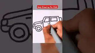 Jeep Drawing For Kids #shorts #ytshorts #jeepdrawing