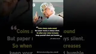 Coins always make sound.Apj abdul kalam speech #shorts and#motivation videos