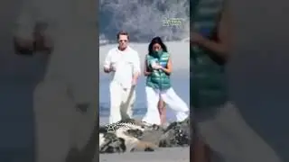 Brad Pitt with Girlfriend on Beach 😎&hearts;️🤩 #shorts #hollywood #bradpitt #model #ytshorts #couple #love