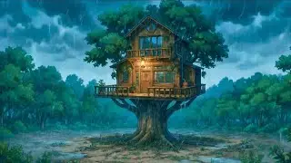 Whispers of the Storm 🌳💨 | Family in a Treehouse | Ghibli-Inspired Short Fil