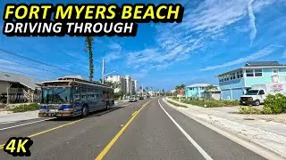 Fort Myers Beach Florida - Driving Through