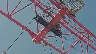 Tower crane ki Hoisting rope change karne ka tarika