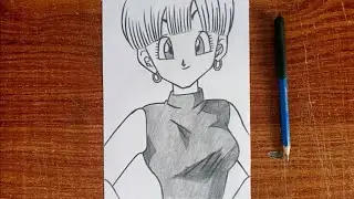 How to Draw Bulma Easy | Dragon Ball Anime Girl Drawing Tutorial