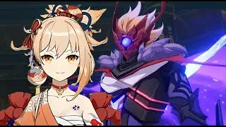 C0 Yoimiya Rust VS Childe 90 lvl \\ Genshin Impact