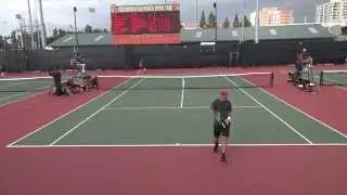 02 27 2015 USC Vs Stanford #2 men's tennis 2nd set 4K