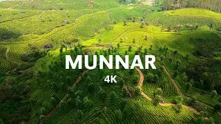 Munnar Cinematic Aerial Views | Relaxing 4K Drone Footage | DJI Mini 4 Pro