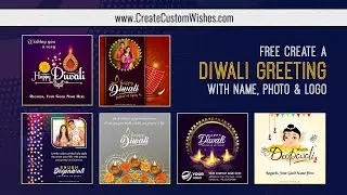 Create online Diwali 2026 Wishes Image with Name, Text, Photo and Company Logo & Details - FREE