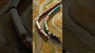 Miniature Railroad Crossing Stretches Across The Dry, Thin Grass.  #train #trains #railroad #railway