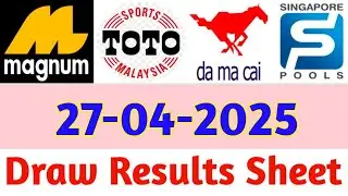 27-04-2024 Today 4D Results Magnum Toto Kuda/Damacai | 4d Result Today | Today 4d Result Live